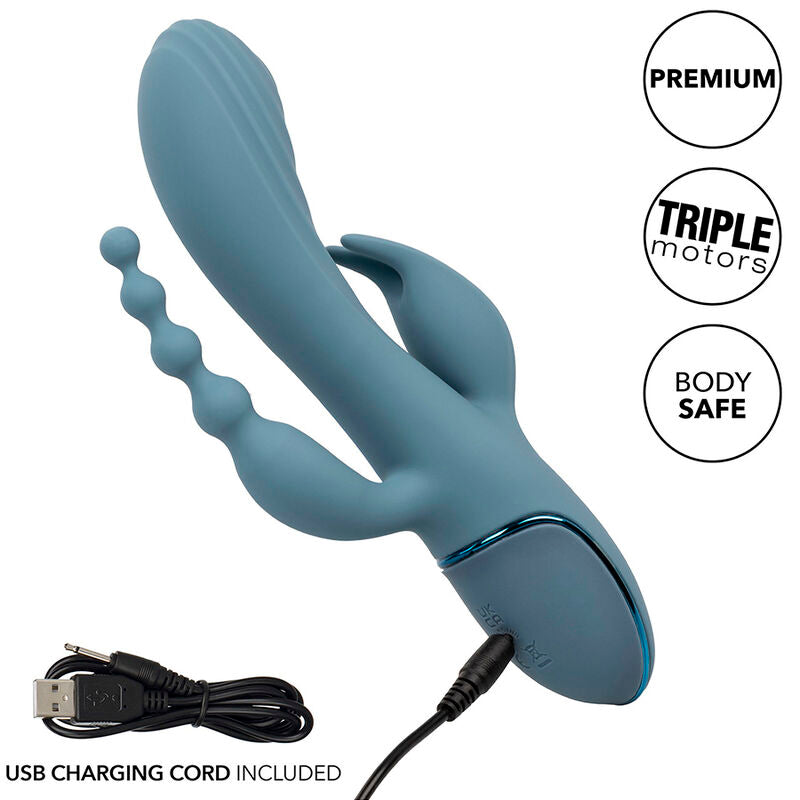 CALEXOTICS - VIBRATOR TRIPLE ECSTASY GRÅ