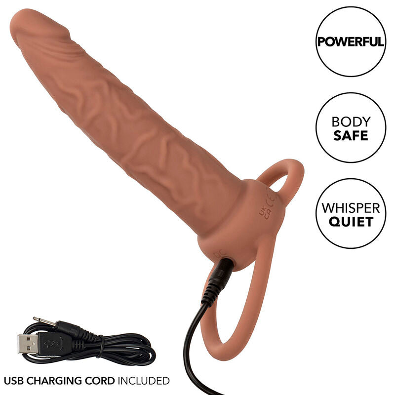 CALEXOTICS - PERFORMANCE MAXX GENOPLADELIG DUAL PENETRATOR BRUN HUD