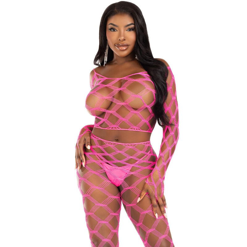 LEG AVENUE - TOP & LEGGINGS HARDCORE FUCHSIA