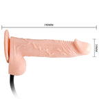 DANS - REALISTISK OPPUSTELIG DILDO MED SUGEKOP 15 CM