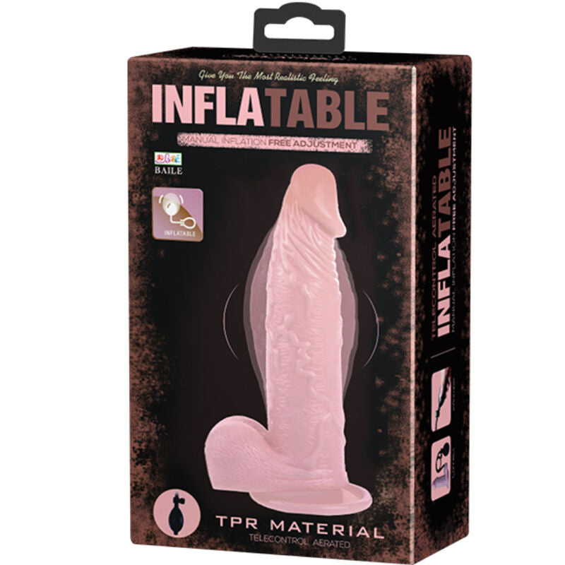 DANS - REALISTISK OPPUSTELIG DILDO MED SUGEKOP 15 CM