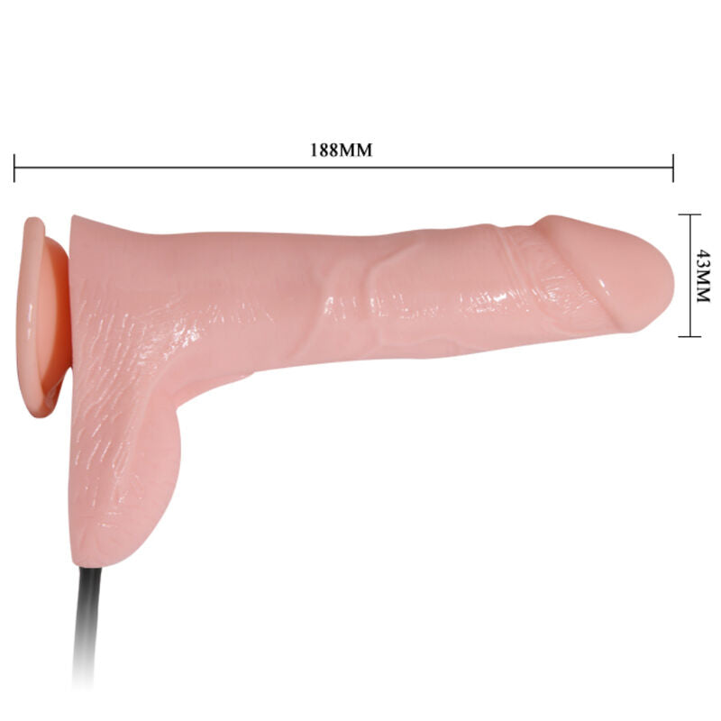 BAILE - OPPUSTELIG REALISTISK DILDO MED SUGEKOP 15 CM
