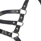 SUBBLIME - BODY HARNESS JUSTERBARE STROPPE LÆDER SORT ÉN STØRRELSE