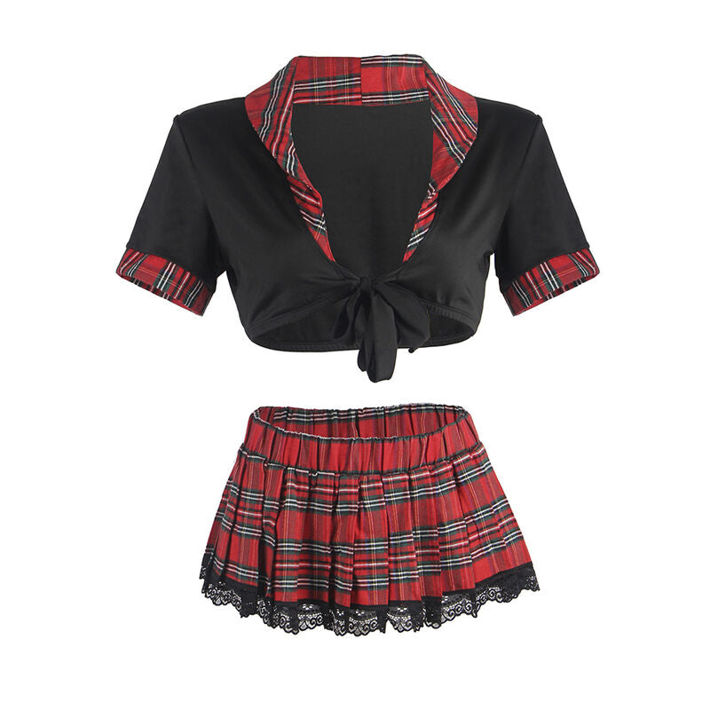 SUBBLIME - SEXET SKOLEPIGEKOSTUME MED TOP L/XL