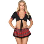SUBBLIME - SEXET SKOLEPIGEKOSTUME MED TOP L/XL