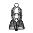 SUBBLIME - TEDDY HALTER NECK BARE BACK LACE SORT S/M