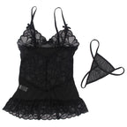 SUBBLIME - BABYDUKKEN MED JUSTERBARE STROPPER OG TRANSPARENT BLONDE BLOMSTERPRINT SORT L/XL
