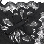 SUBBLIME - BABYDUKKEN MED BLOMSTERPRINT BRYST SORT S/M