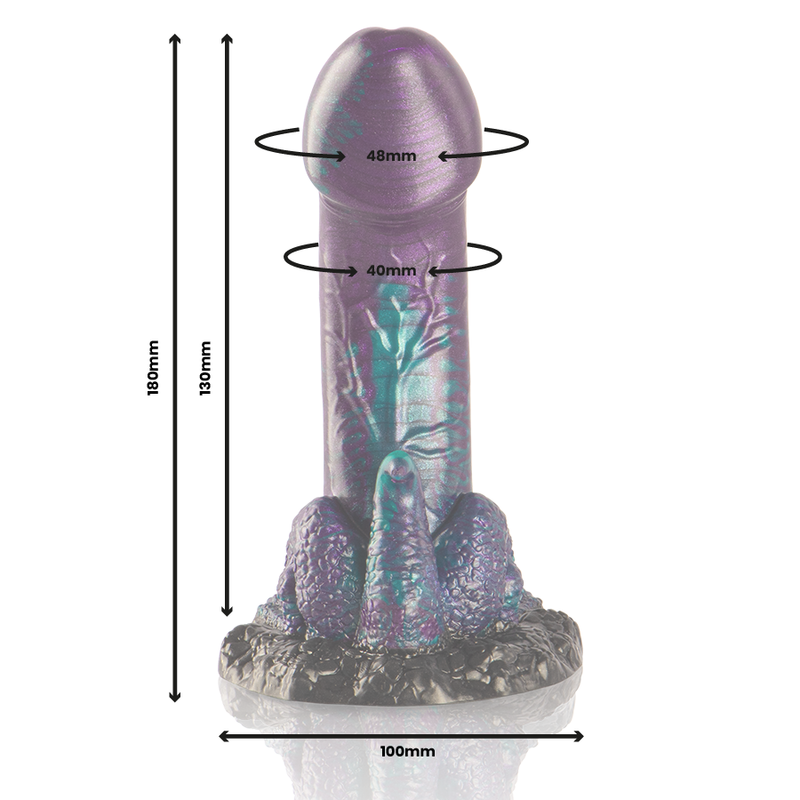 EPIC - BASILISK DILDO DOBBELT SKÆLLET NØJELSE LILLE STØRRELSE