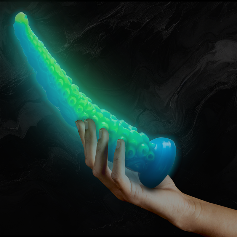 EPIC - SCYLLA FLUORESCENTERENDE TYND TENTAKEL DILDO STOR STØRRELSE