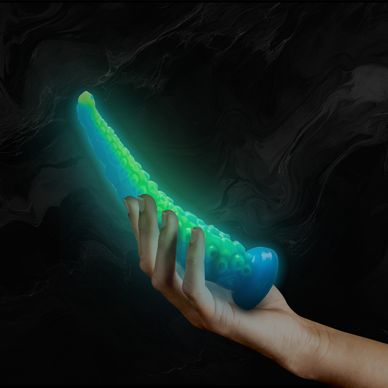 EPIC - SCYLLA FLUORESCENTERENDE TYND TENTAKEL DILDO LILLE STØRRELSE