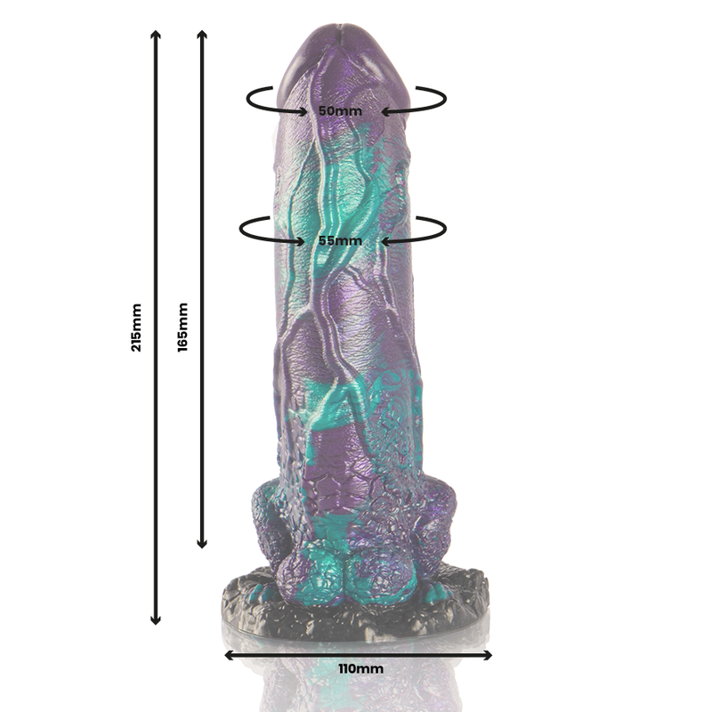 EPIC - BASILISK DILDO DOBBELT SKÆLLET NØJELSE STOR STØRRELSE