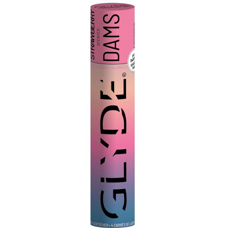 SHEER GLYDE - DAMS LAMINAS LATEX ORAL SEX JORDBÆR