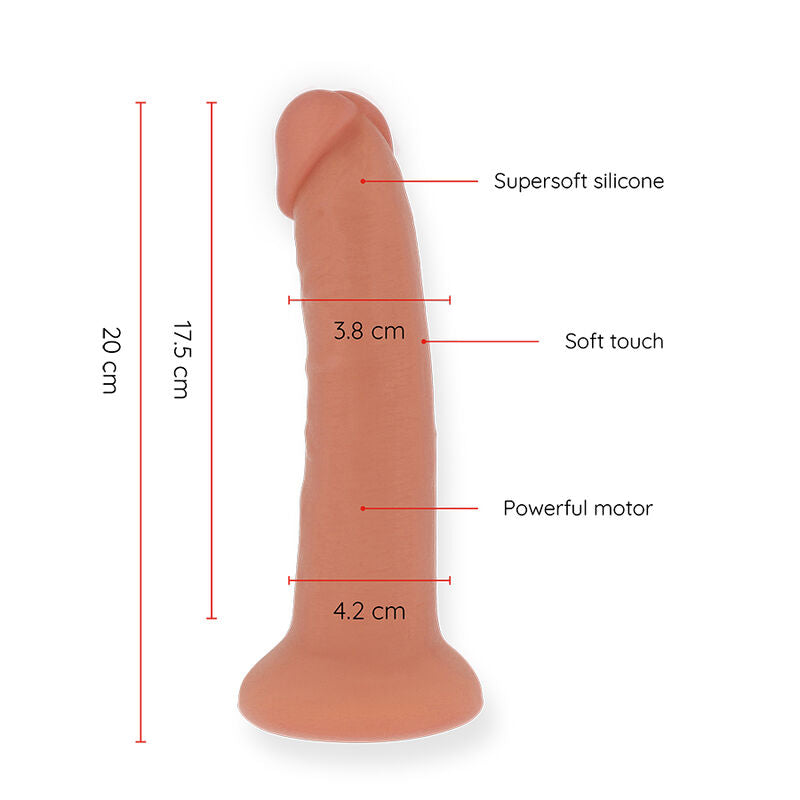 ONINDER - MEDIUM BOGOTÁ VIBRATOR DILDO 9 HASTIGHEDER NATURLIG 20 CM -O- 4,2 CM - GRATIS APP