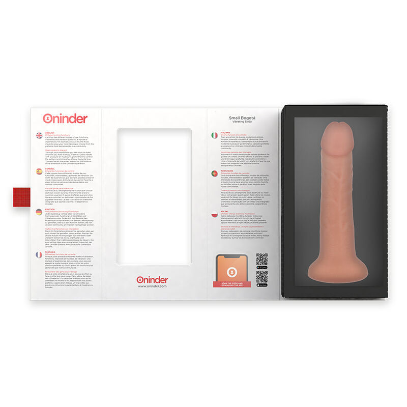 ONINDER - LILLE BOGOTÁ VIBRATOR DILDO 9 HASTIGHEDER NATURLIG 17,5 CM -O- 4 CM - GRATIS APP
