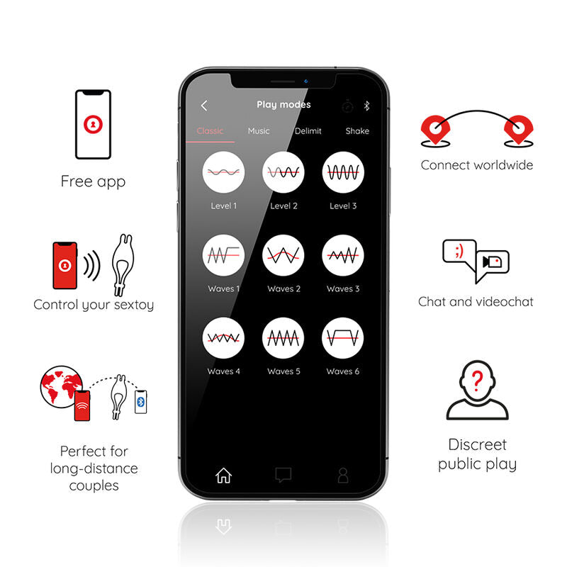 ONINDER - PAMPA GENOPLADELIG JUSTERBAR VIBRATORING MED KLITORISSTIMULATOR 10 HASTIGHEDER - GRATIS APP
