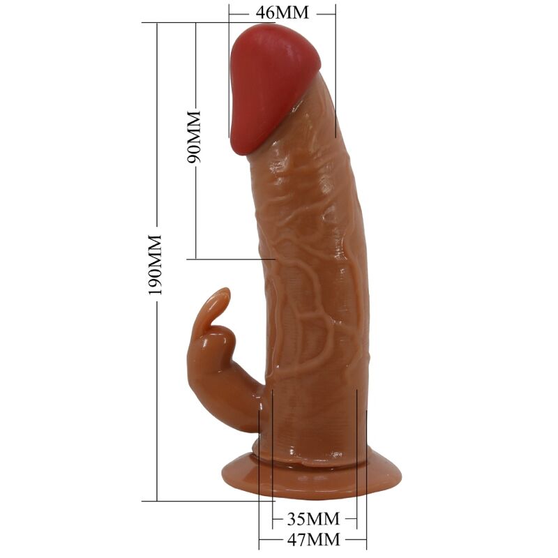 PRETTY LOVE - MARION HARNESS UNIVERSAL TRUSSER MED VIBRATIONSDILDO 19 CM BRUN