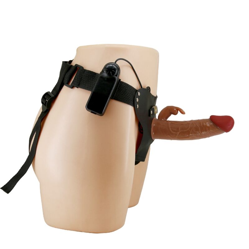 PRETTY LOVE - MARION HARNESS UNIVERSAL TRUSSER MED VIBRATIONSDILDO 19 CM BRUN