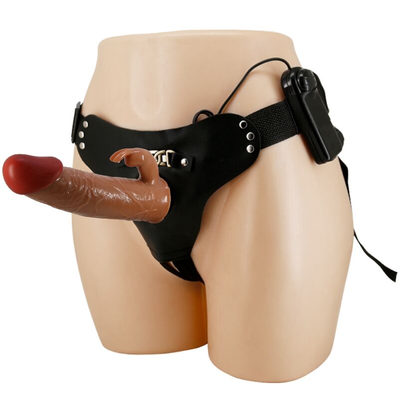 PRETTY LOVE - MARION HARNESS UNIVERSAL TRUSSER MED VIBRATIONSDILDO 19 CM BRUN
