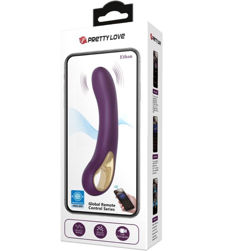 PRETTY LOVE - ETHAN GENOPLADELIG VIBRATOR LILA