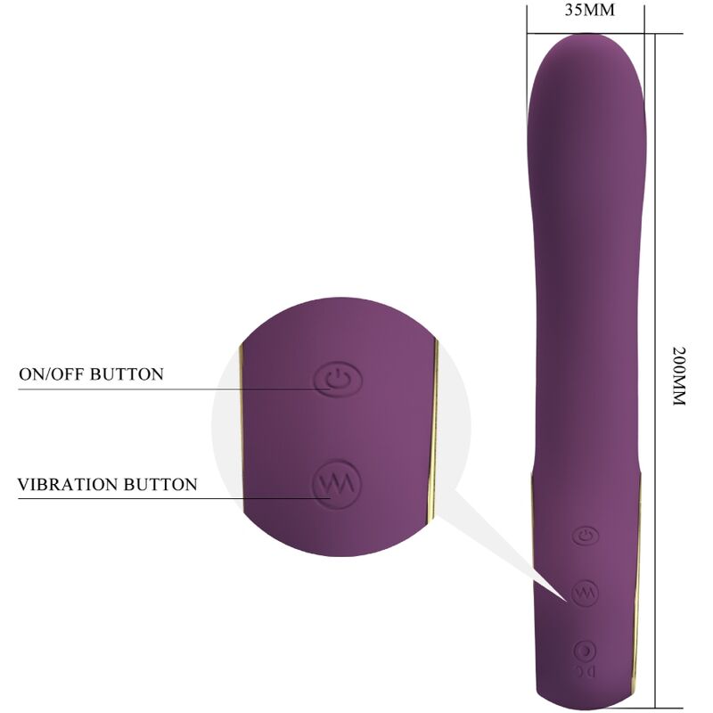 PRETTY LOVE - ETHAN GENOPLADELIG VIBRATOR LILA