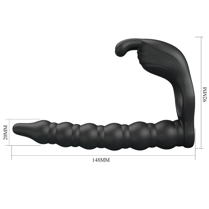 PRETTY LOVE - BLACKNEY PENIS RING MED SORT VIBRATORPLUG