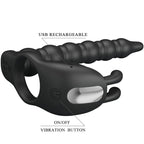 PRETTY LOVE - BLACKNEY PENIS RING MED SORT VIBRATORPLUG