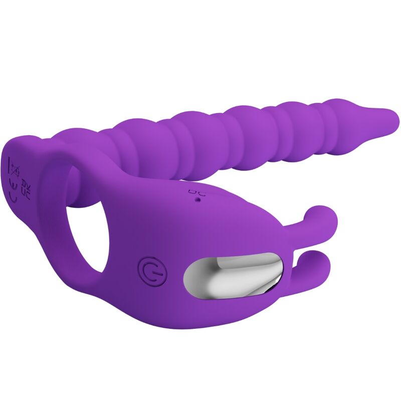PRETTY LOVE - BLACKNEY PENIS RING MED LILLA VIBRATORPLUG