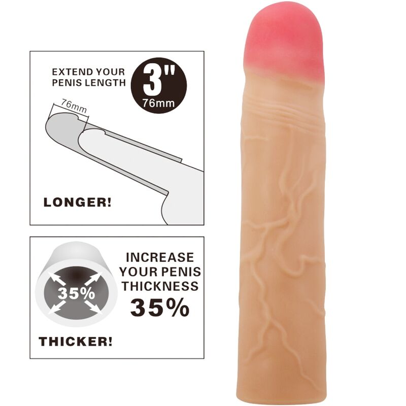 PRETTY LOVE - KYLIAN PENIS FORLÆNGER DÆKKE FLESH