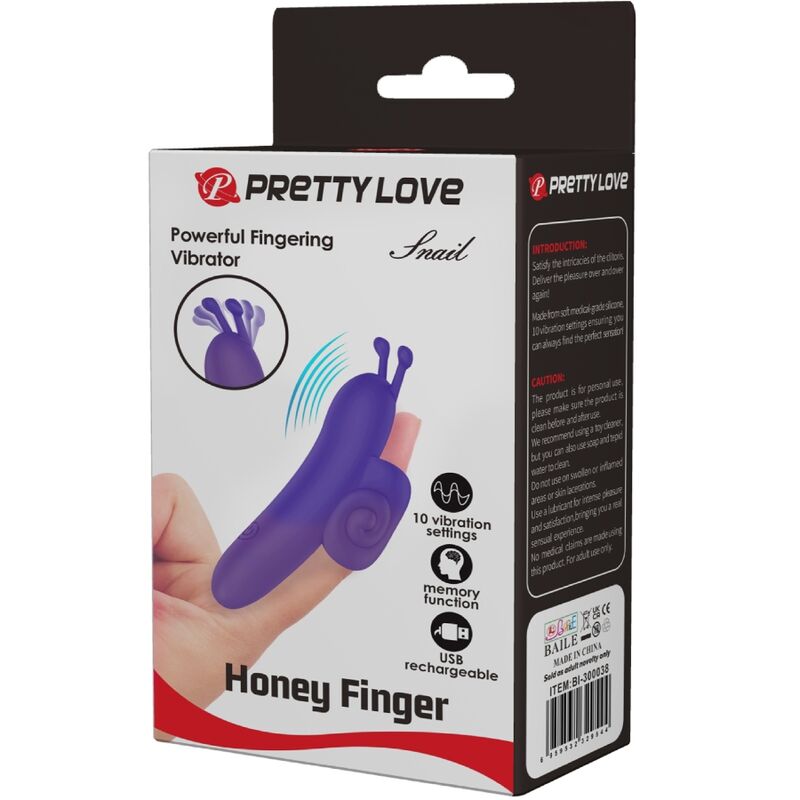 PRETTY LOVE - SNAIL KRAFTFULD LILLA FINGERSTIMULATOR