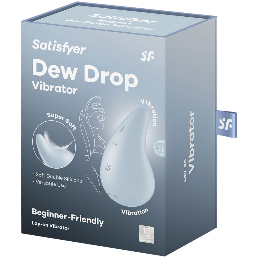 SATISFYER - DUGDÅBEVIBRATOR LAY-ON BLÅ