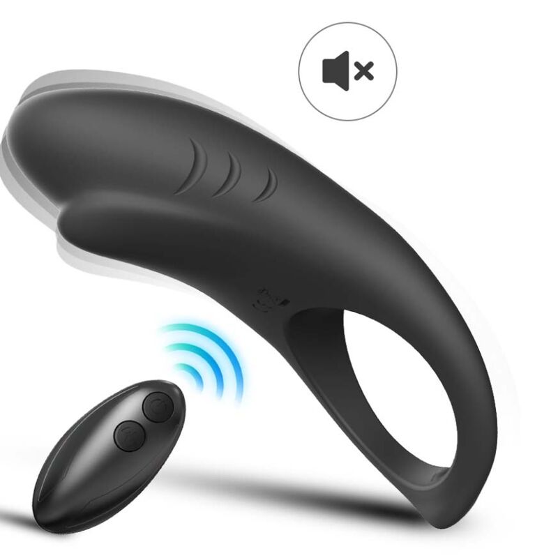 ARMONY - SHARK VIBRATORRING TIL PAR FJERNBETJENING SORT