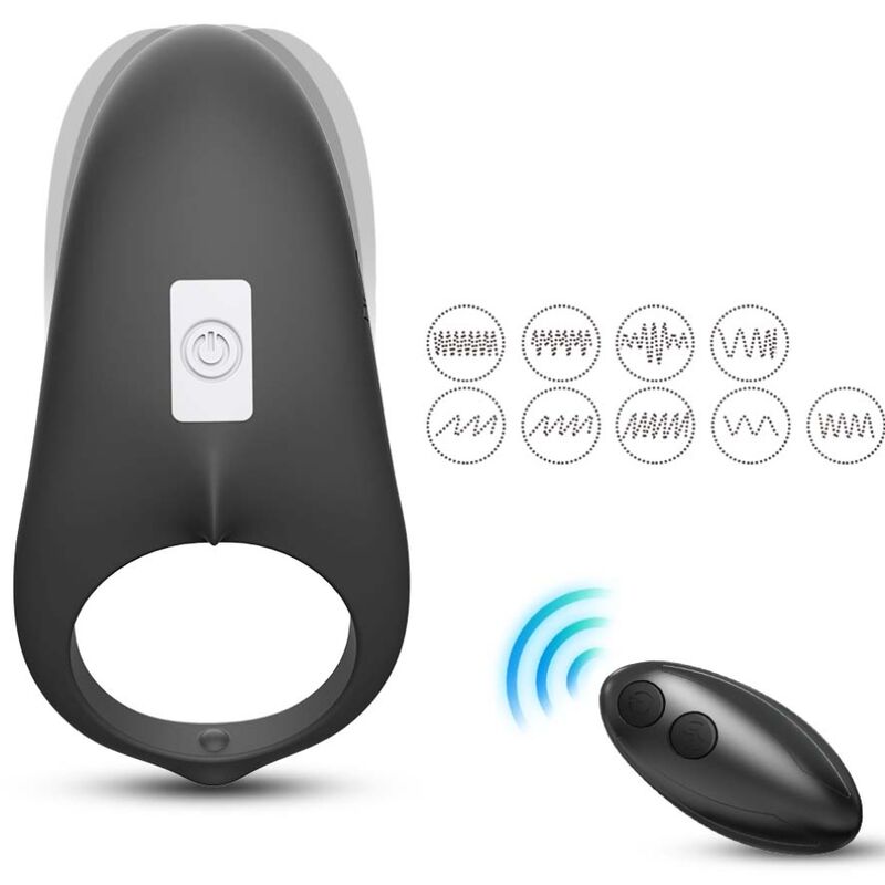 ARMONY - SHARK VIBRATORRING TIL PAR FJERNBETJENING SORT