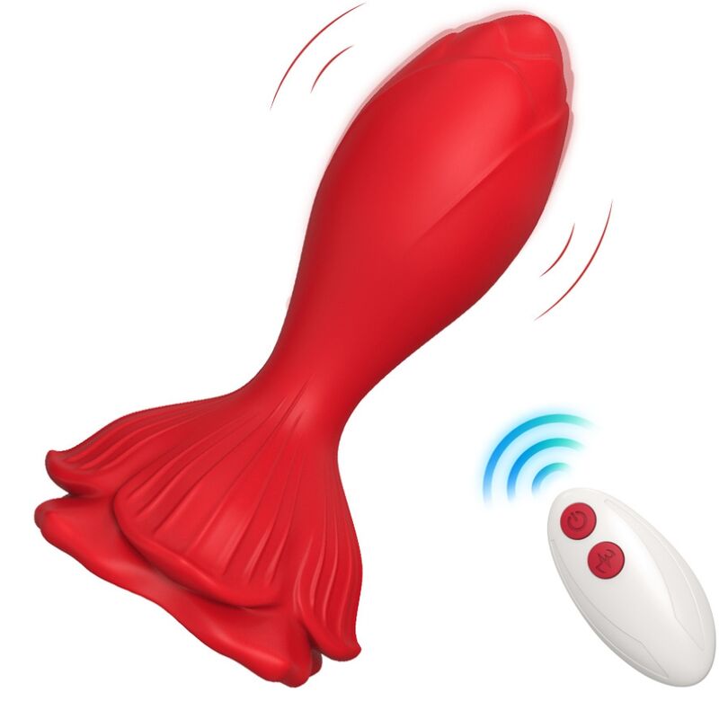ARMONY - PINK VIBRATOR & ANALPLUG LILLE FJERNBETJENING RØD