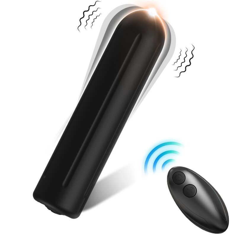 ARMONY - KRIGSHOVEDSVIBRATOR KUGLEFJERNBETJENING SORT 2 CM X 8,8 CM