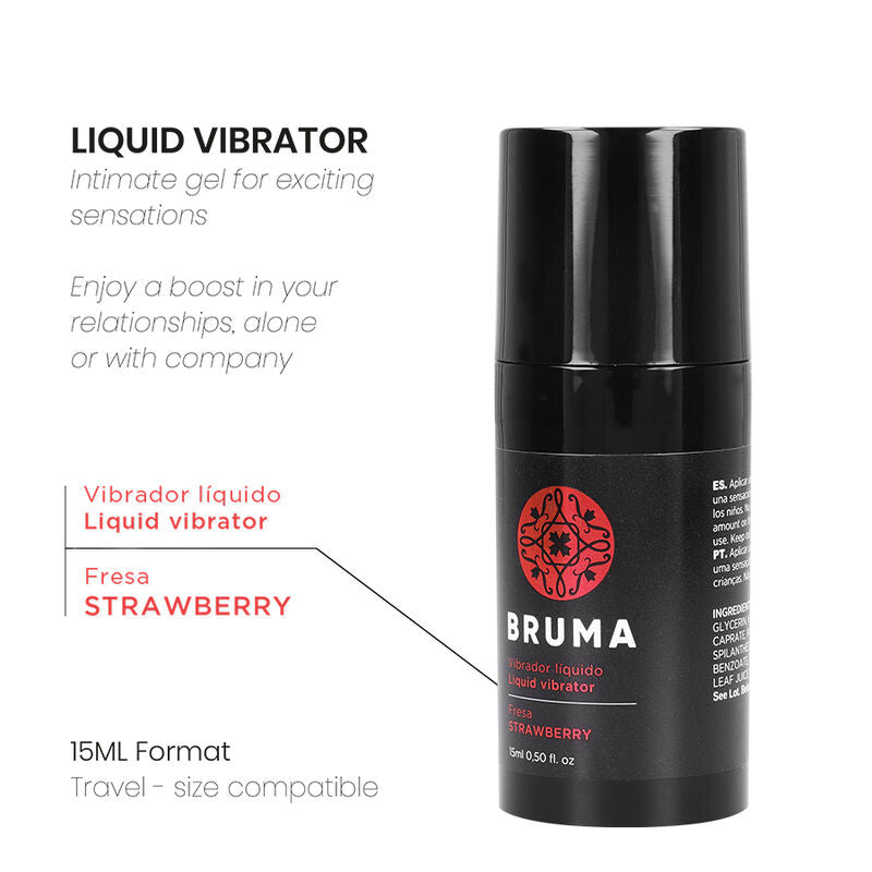 BRUMA - VÆSKEVIBRATOR ULTRA GLIDENDE JORDBÆR 15 ML