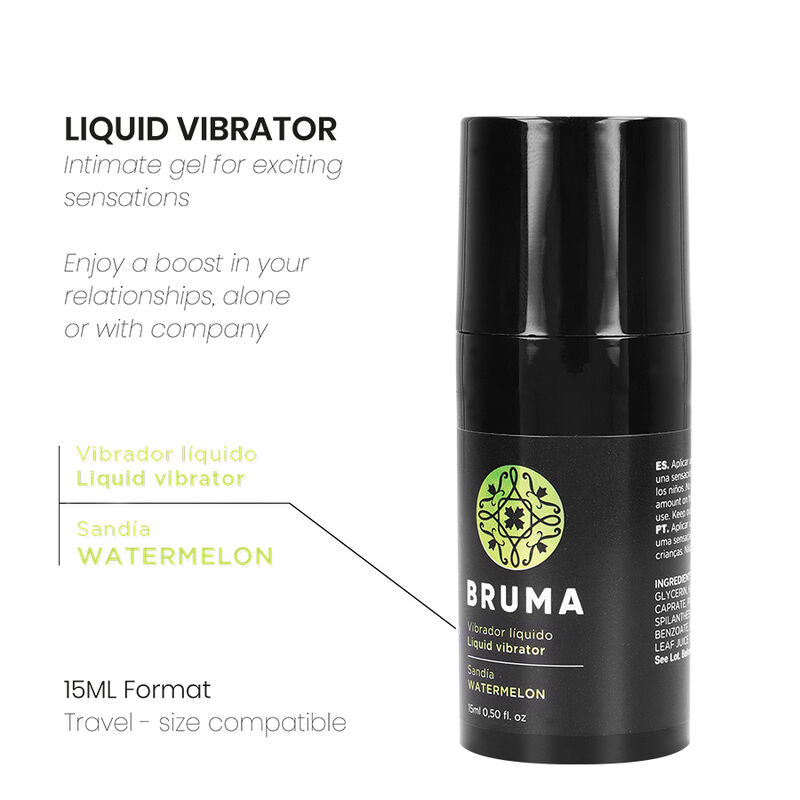 BRUMA - VÆSKEVIBRATOR ULTRA GLIDENDE VANDMELON 15 ML