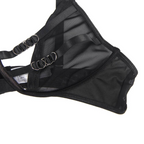 SUBBLIME - TO-DELT SÆT MED TRANSPARENT BH OG S/M STRIPS