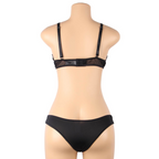SUBBLIME - TO-DELT SÆT MED TRANSPARENT BH OG S/M STRIPS