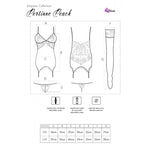 LIVCO CORSETTI FASHION - PERSINNE PEACH SET CORSET + PANTY + STOCKINGS