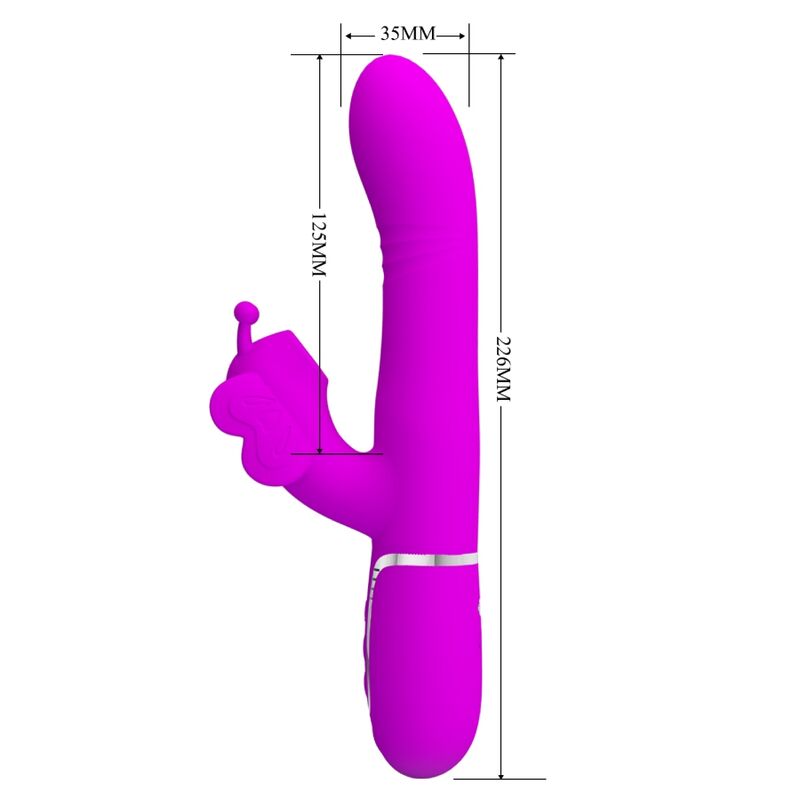 PRETTY LOVE - MULTIFUNKTIONS KANINVIBRATOR 4 I 1 SOMMERFLUGHED
