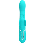 PRETTY LOVE - MULTIFUNKTIONS KANINVIBRATOR 4 I 1 SOMMERFLUG AQUA GRØN