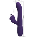 PRETTY LOVE - MULTIFUNKTIONS KANINVIBRATOR 4 I 1 SOMMERFLUG LILLA