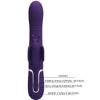 PRETTY LOVE - MULTIFUNKTIONS KANINVIBRATOR 4 I 1 SOMMERFLUG LILLA