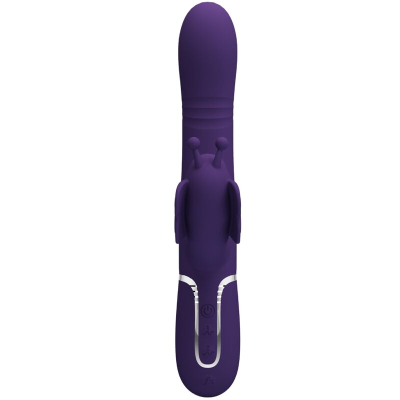PRETTY LOVE - MULTIFUNKTIONS KANINVIBRATOR 4 I 1 SOMMERFLUG LILLA