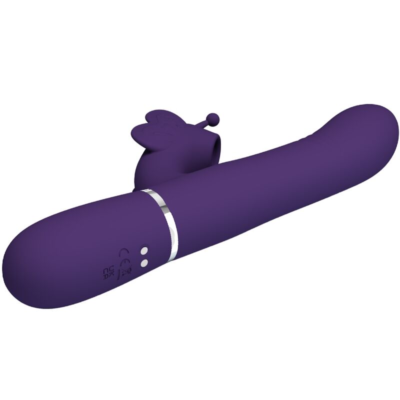 PRETTY LOVE - MULTIFUNKTIONS KANINVIBRATOR 4 I 1 SOMMERFLUG LILLA