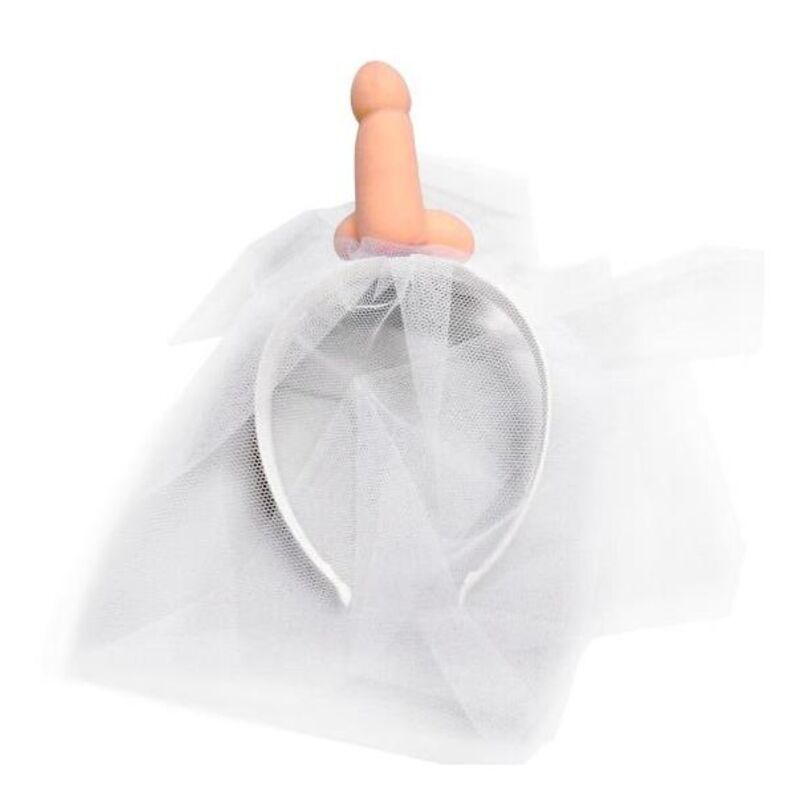 DIABLO PICANTE - HVIDT BRUDESLØR MED PENIS