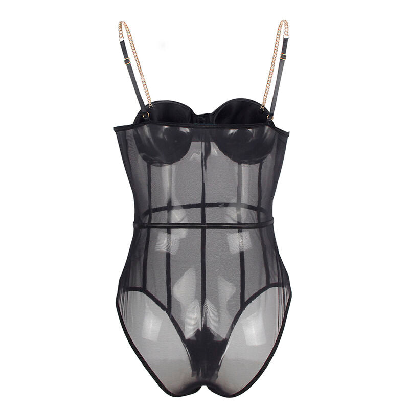 SUBBLIME - SORTE KÆDESELSÆLER BODYSUIT S/M