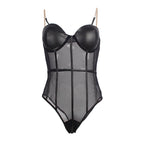 SUBBLIME - SORTE KÆDESELSÆLER BODYSUIT S/M