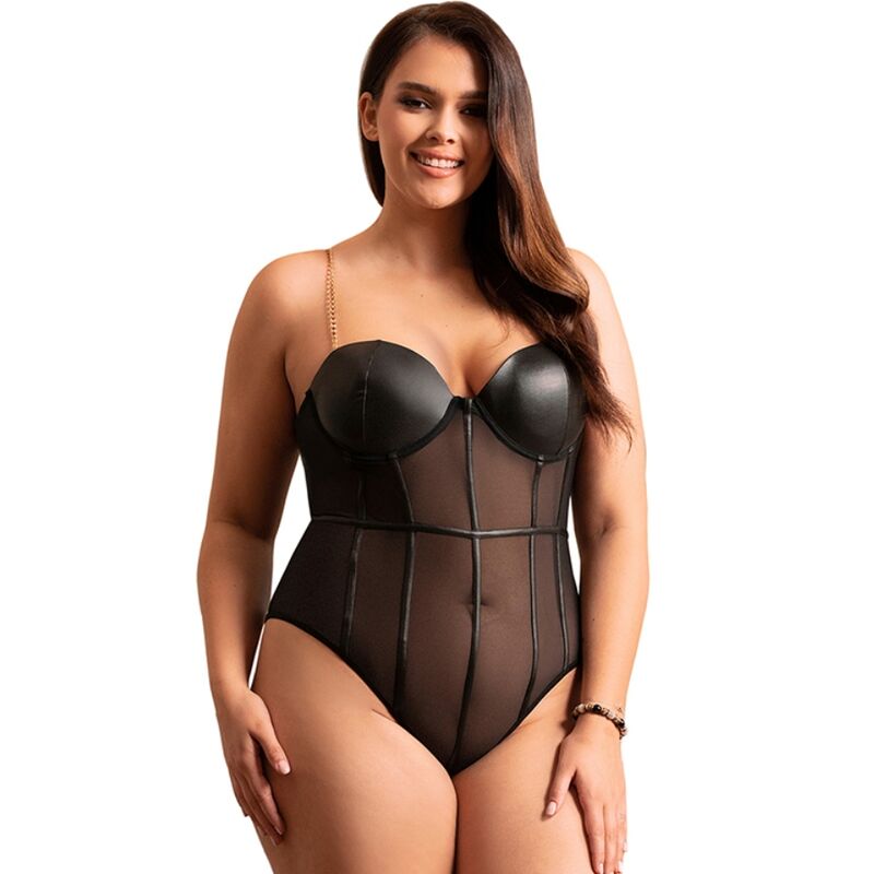 SUBBLIME - SORTE KÆDESELSÆLER BODYSUIT L/XL